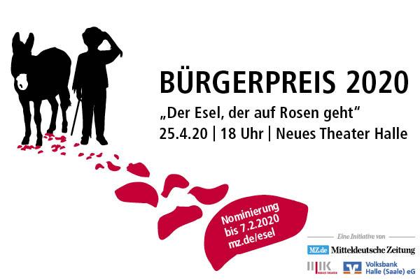 Bürgerpreis Der Esel, der auf Rosen geht 2020 Banner Bürgerpreis Der Esel, der auf Rosen geht 2020