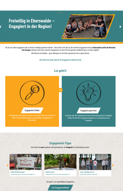 Screenshot  Engagementplattform Eberswalde