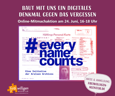 #Everynamecounts - Mitmachaktion am 24.6.2022