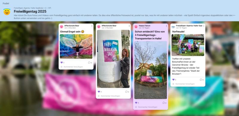 Padlet - Digitale Pinnwand Freiwilligentag 2025 